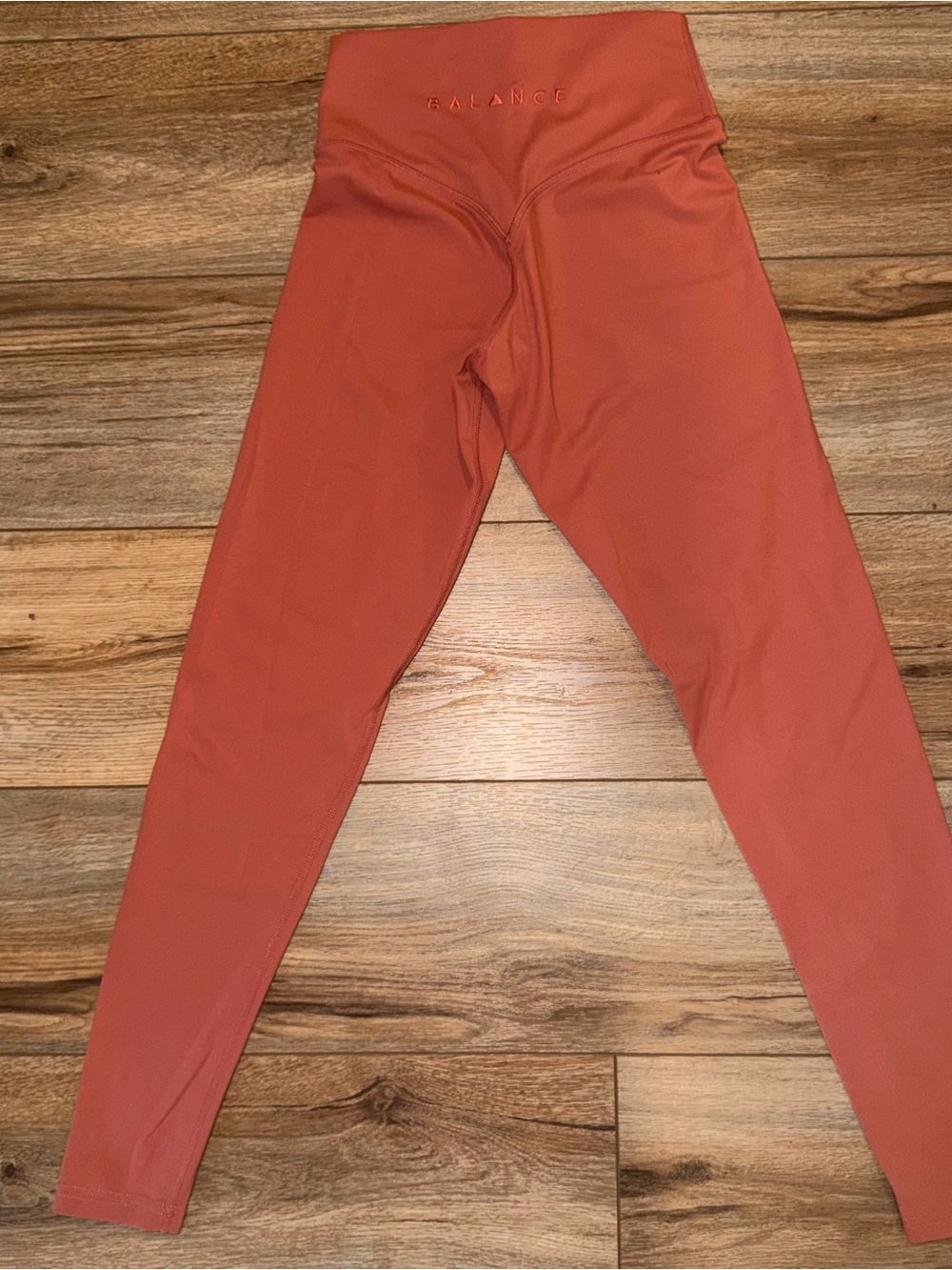 Balance Athletica Vitality Leggings S Orange Compression Gym Workout Full Length